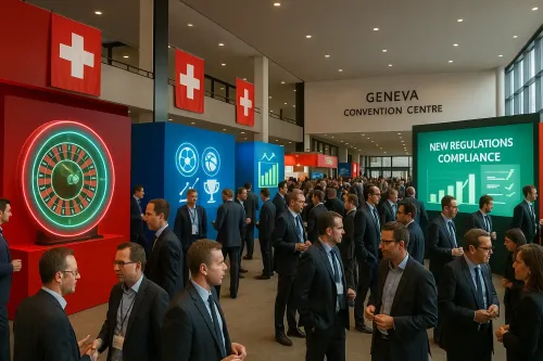 Geneva iGaming Congress expo showing new Swiss gambling rules